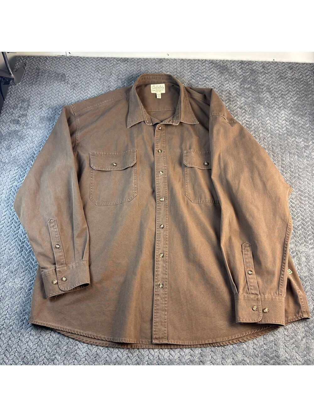 Vintage Cabelas Work Shirt Men's Size 3XL Long Sleeve Heavyweight Cotton (0139)